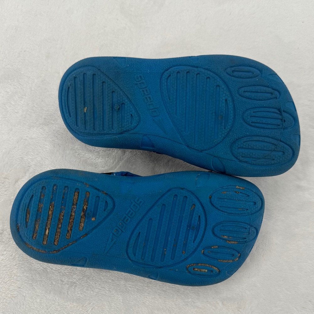 Speedo Kids Water Shoes Black & Blue Mesh Neoprene Swim Shoes Toddler Size 7/8 M - Picture 6 of 6